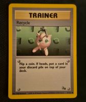 Recycle Trainer 61/62 Pokemon FOSSIL 2000 Vintage Retro EN