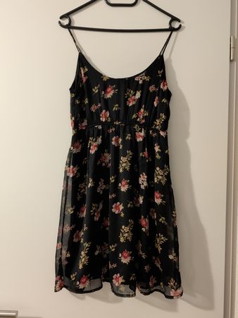 Sommerkleid Vero Moda Blumenmuster schwarz Grösse XS