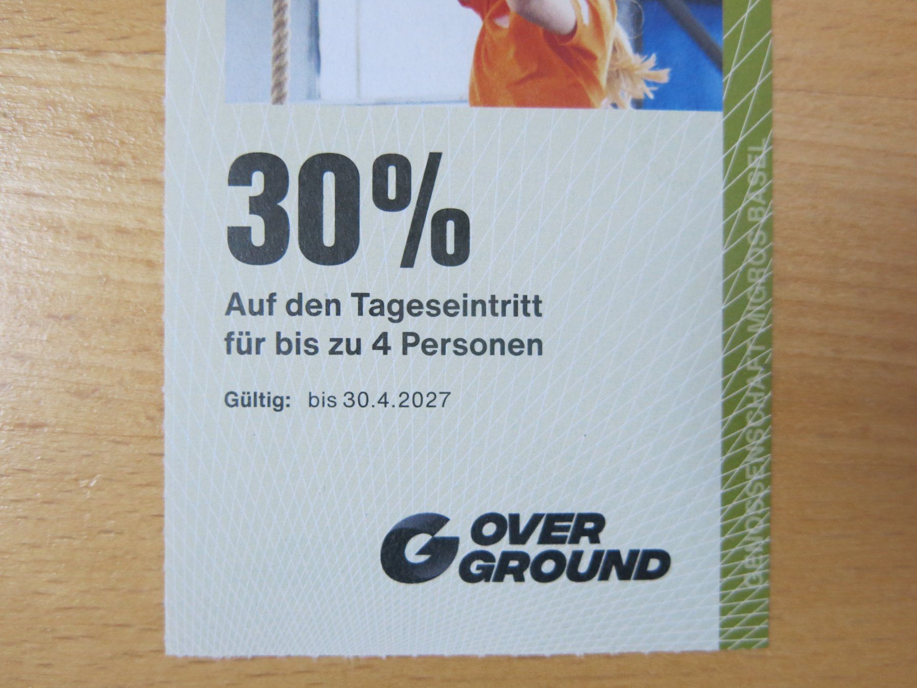 Buoni: OVERGROUND Basel: 30% Rabatt auf Tageseintritt – Nuovo (secondo la descrizione) da Sissach venduto da kaupa