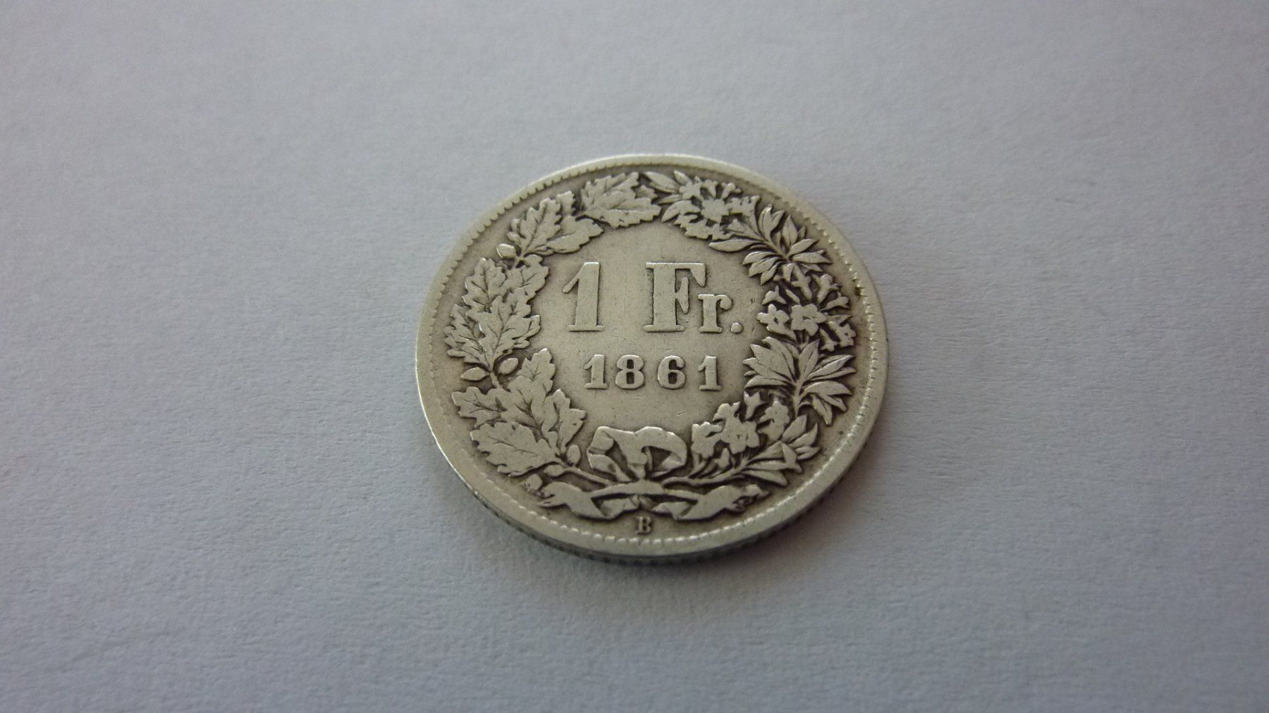 Alle Münzen: Uralter Einfränkler 1861, sehr schön – Gebraucht aus Birrwil von Schnaepli 4