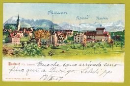 Ansichtskarte Hochdorf Luzern gelaufen 1907 gebraucht