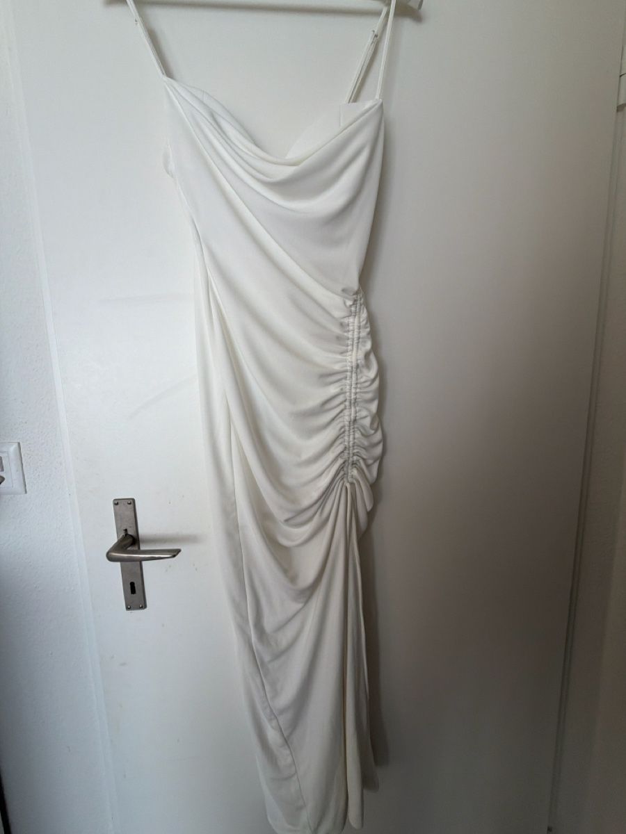 Vestiti: Weisses Sommerkleid mit Beinschlitz XS – Nuovo (secondo la descrizione) da Meilen venduto da laraherre