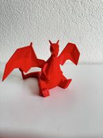 Roter 3D-gedruckter Drache, Dekoration - Top Zustand!