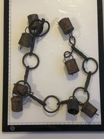 Kuhglocken Kette Eisen antik 8 Glocken Dekoration(S9)