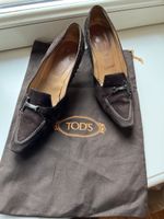 Tod’s 5 cm brown suede  heels