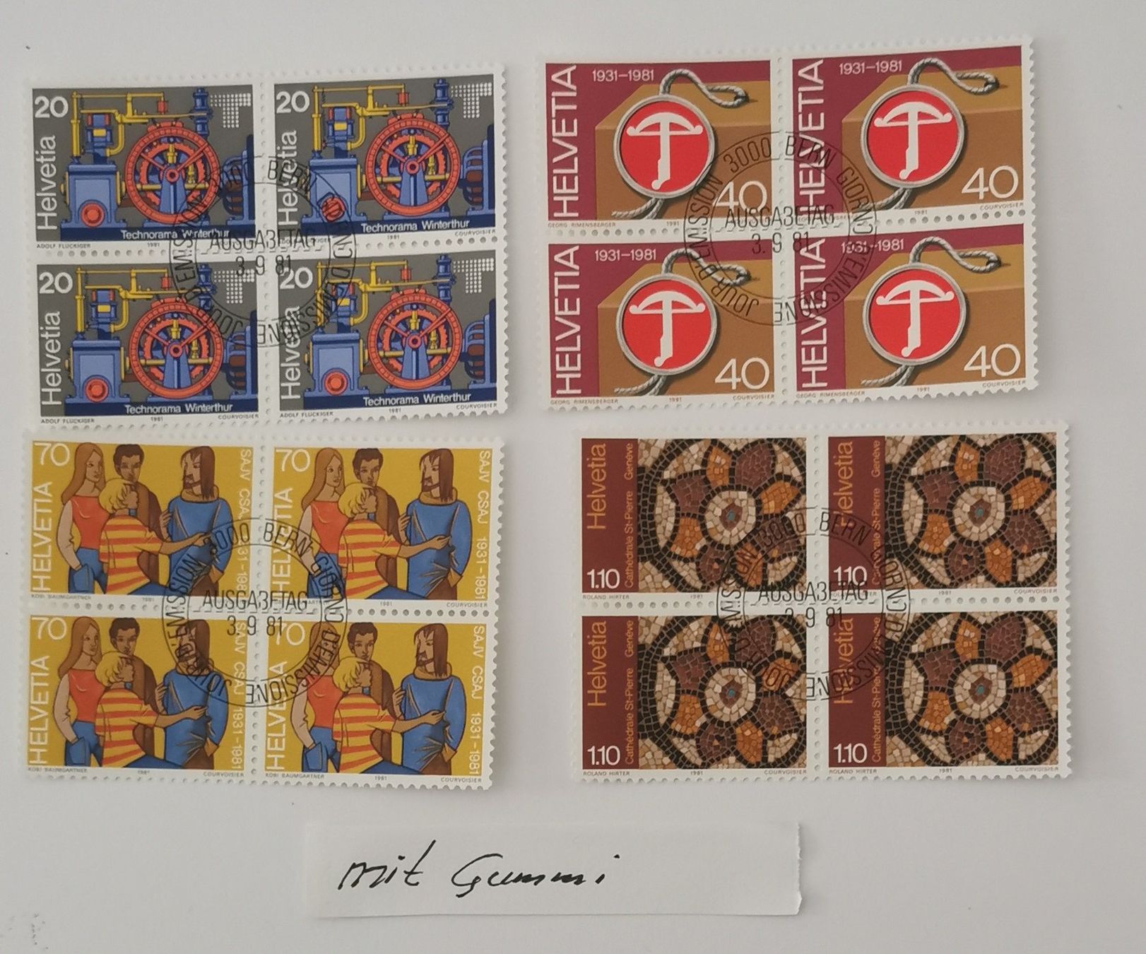 Tous les timbres: 1981 – Neuf (Voir description) à Aadorf par Chnorli-Furz
