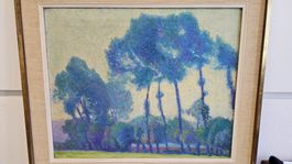 Magnifique peinture huile/toile pointillisme impressionnisme