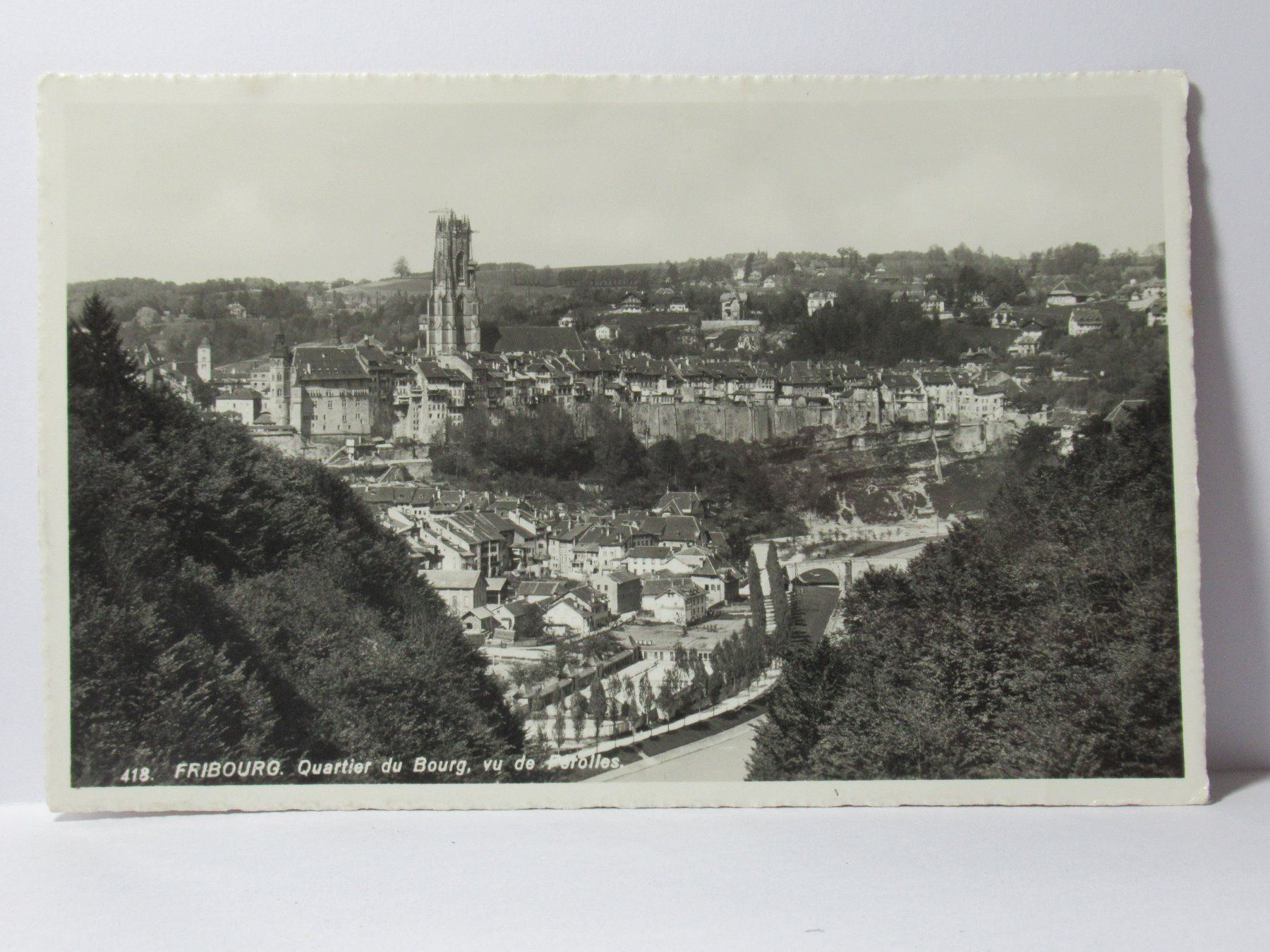 Cartoline postali: Fribourg , Quartier du Bourg – Usato da Grenchen venduto da Bluemchen1900