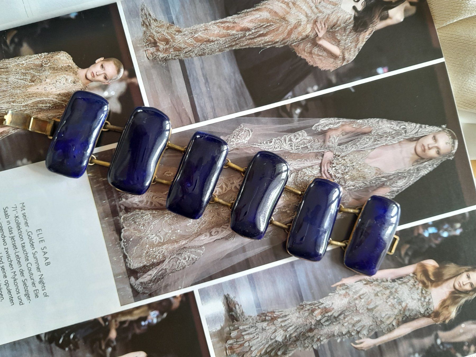 Bracciali & Braccialetti: Emaille-Armband . blau . – Usato da Leuggelbach venduto da schmetterlings-fee 1