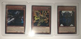 YuGiOh Götterkarten Obelisk, Slifer & Ra Set | Prismatic SCR