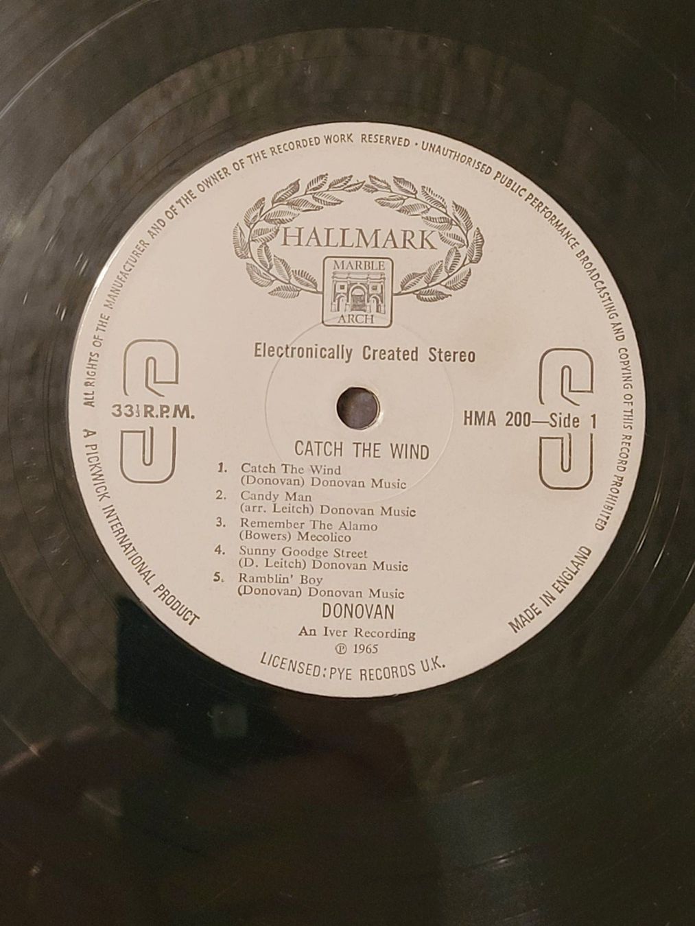 Dischi in vinile: Vinyle Donovan "Catch the Wind" (HMA 200) – Usato da la Chaux-de-Fonds venduto da Lampe 4
