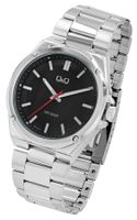Q&Q Citizen® Herrenuhr 42mm 5 BAR Stahl Silber Schwarz NEU
