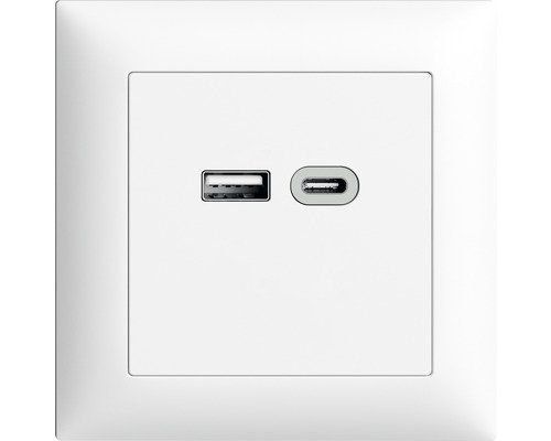 Elektronova USB-Steckdose Typ A+C (5V/3,1A) – 4er Set Weiß, Kompatibel Mit Vimar Plana