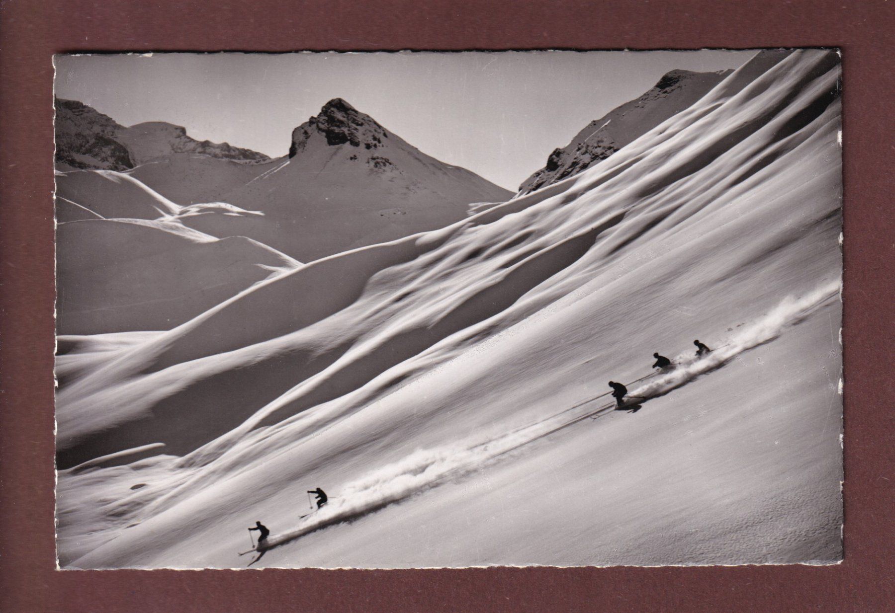 Ansichtskarten: ADELBODEN - Hahnenmoos-Abfahrt - 1954 – Gebraucht aus Pully von nicecards-shop