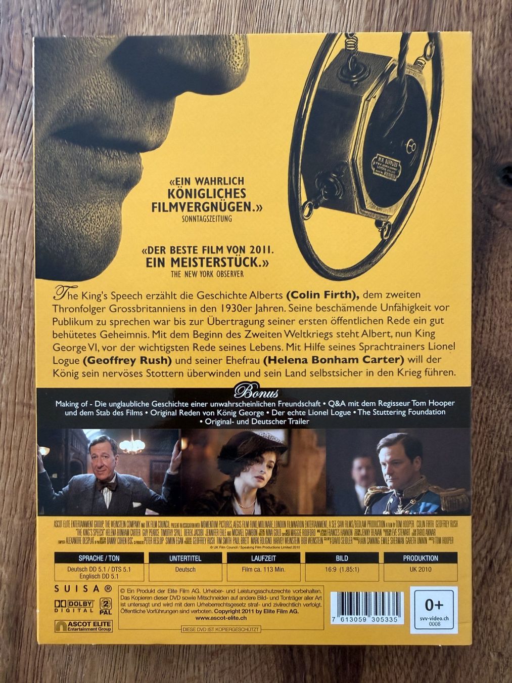Tutti i DVDs: The King's Speech (2010) – Usato da Zürich venduto da Gekuu 1