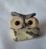 Eule Figur Naturstein Handgemacht siehe Foto 