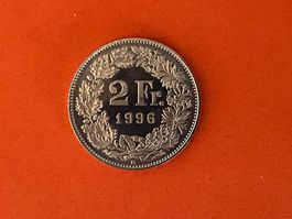 2 Franken 1996 stgl *nigelnagelneu!* unzirkuliert