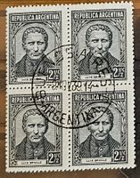 Argentina - 4er-Block gestempelt Louis Braile, 1935