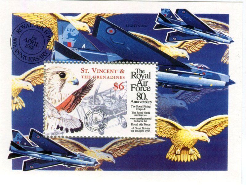 Alle Briefmarken: Block "Flugzeuge". St. Vincent – Neu und originalverpackt aus Basel von Butsch5