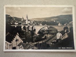 BADEN - Ansicht mit Hochbrücke - Ansichtskarte