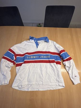 Tommy Jeans Rugby-Pullover / Longsleeve – Retro Style (M)