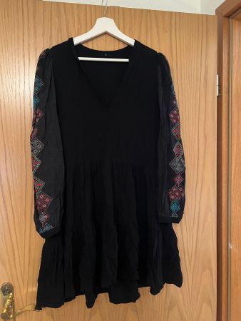 Desigual Kleid gemusterte Ärmel