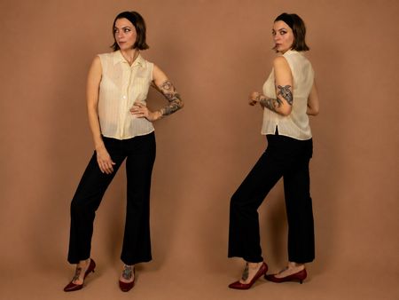 MAX MARA White Silk Blouse - Size S