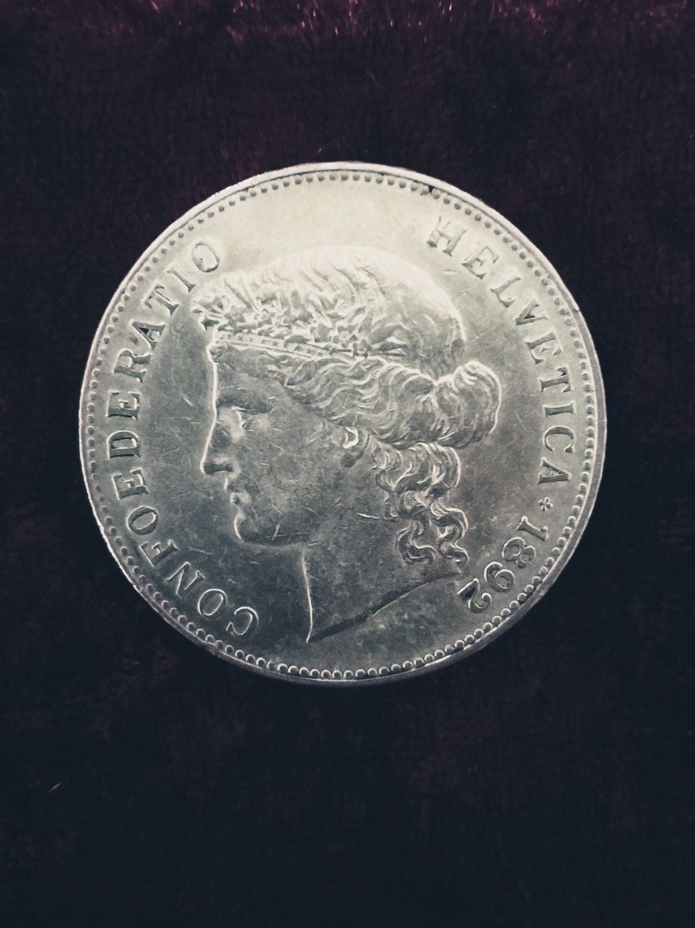 Alle Münzen: CH, 5 Franken/ Francs /Franchi 1892 – Gebraucht aus Gordola von ale_5wbc 2