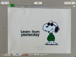 Snoopy Tasche, Beutel verschliessbar