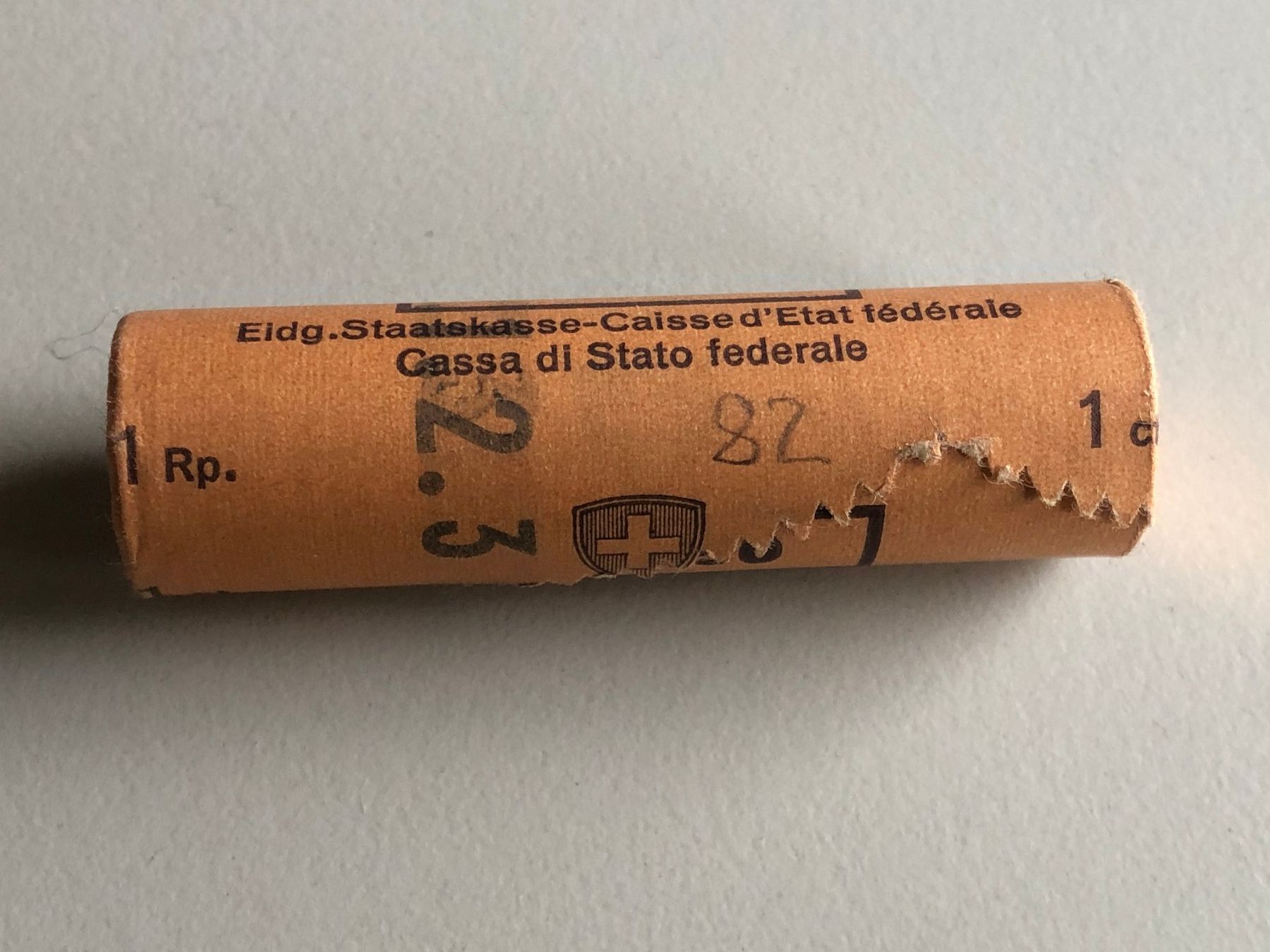 Tutti le monete: 1 Rp. Originalrolle 1982  Gratis Versand – Nuovo e nell'imballaggio originale da Schötz venduto da Odpa