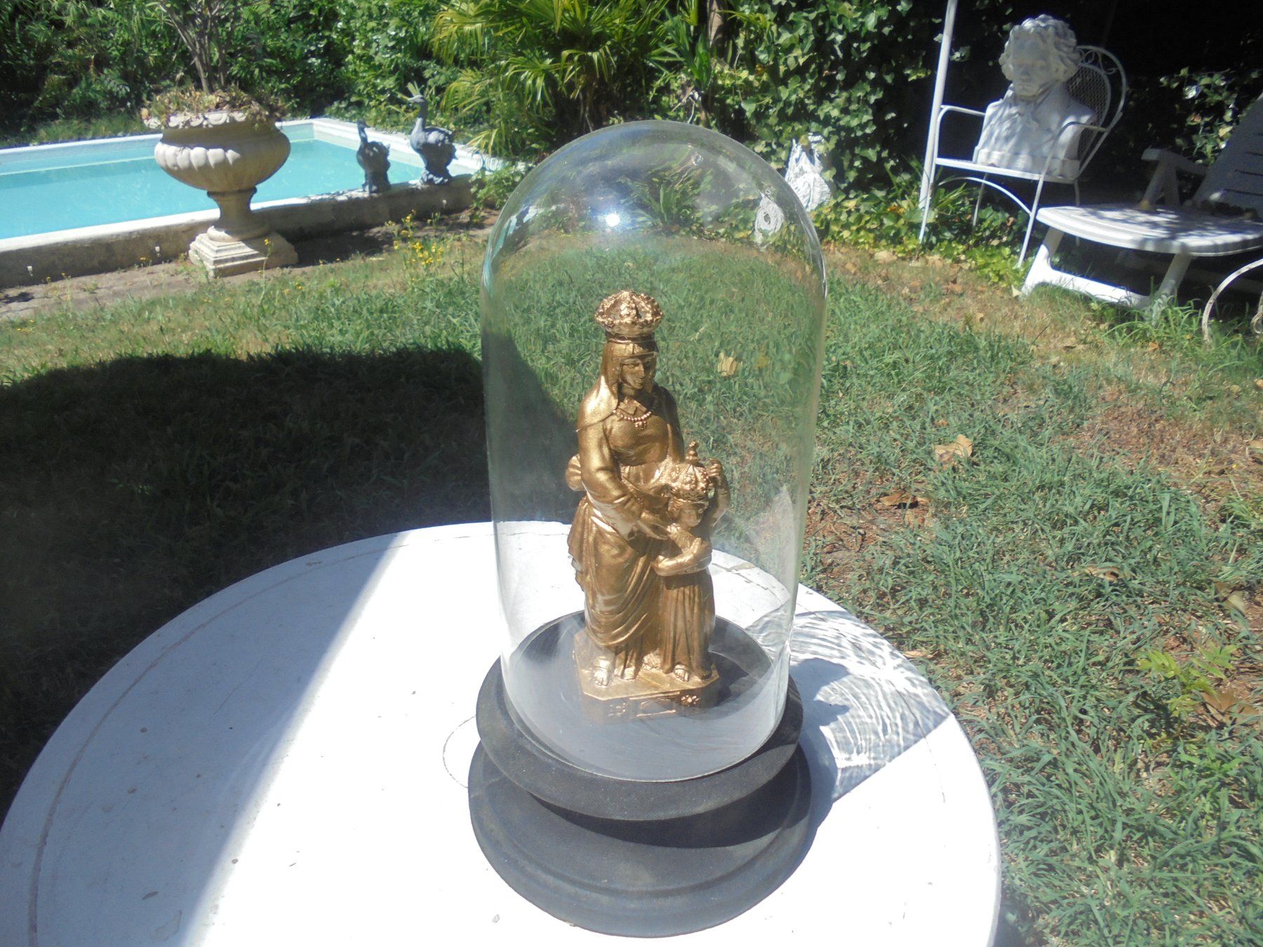Sculture & Statue: Antike Skulptur unter Glasdom ca. 1920 – Usato da Camorino venduto da Hunpete 1