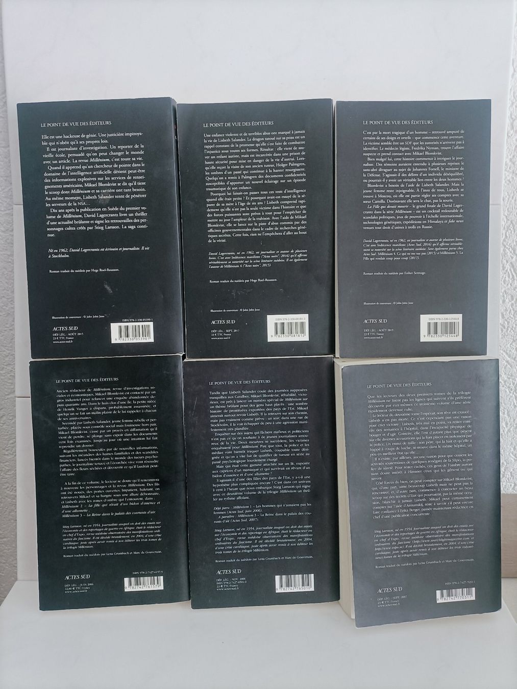 Libri: Lot Millénium 1/2/3/4/5/6 Stieg Larsson - David Lagercrantz – Usato da crans montana venduto da AB3963 1