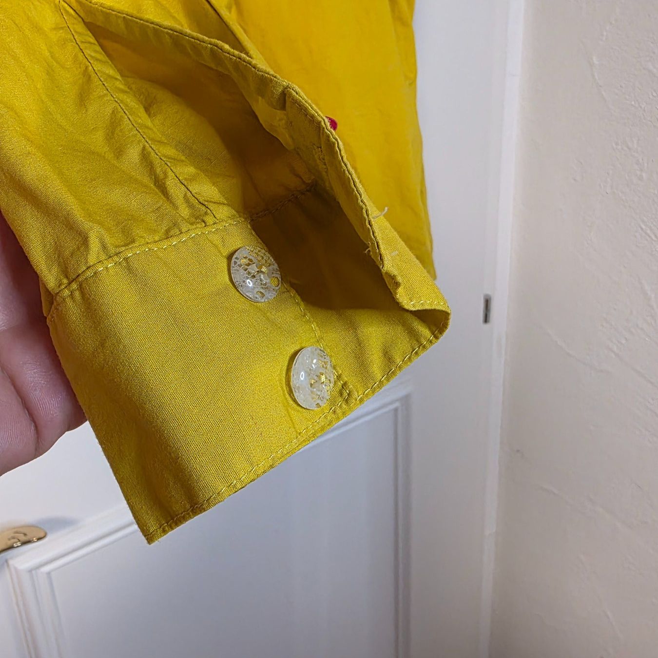 Camicette: Acid Yellow Baumwollbluse Statement Hemd Gr. L – Usato da Wald ZH venduto da CapLux 7