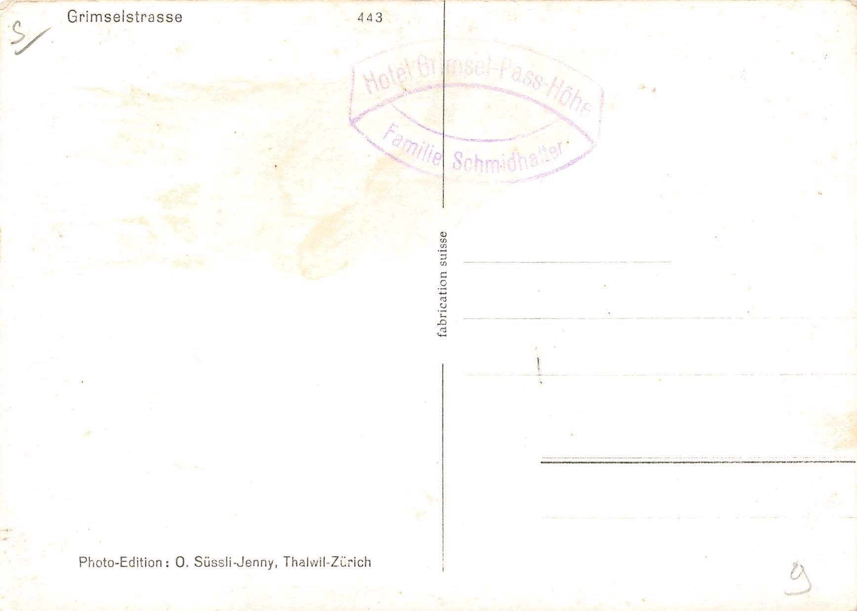 Cartoline postali: Grimselstrasse BE Grimselstrasse Strasse Schnee Oldtimer  G – Usato da Biasca venduto da Blenio71 1