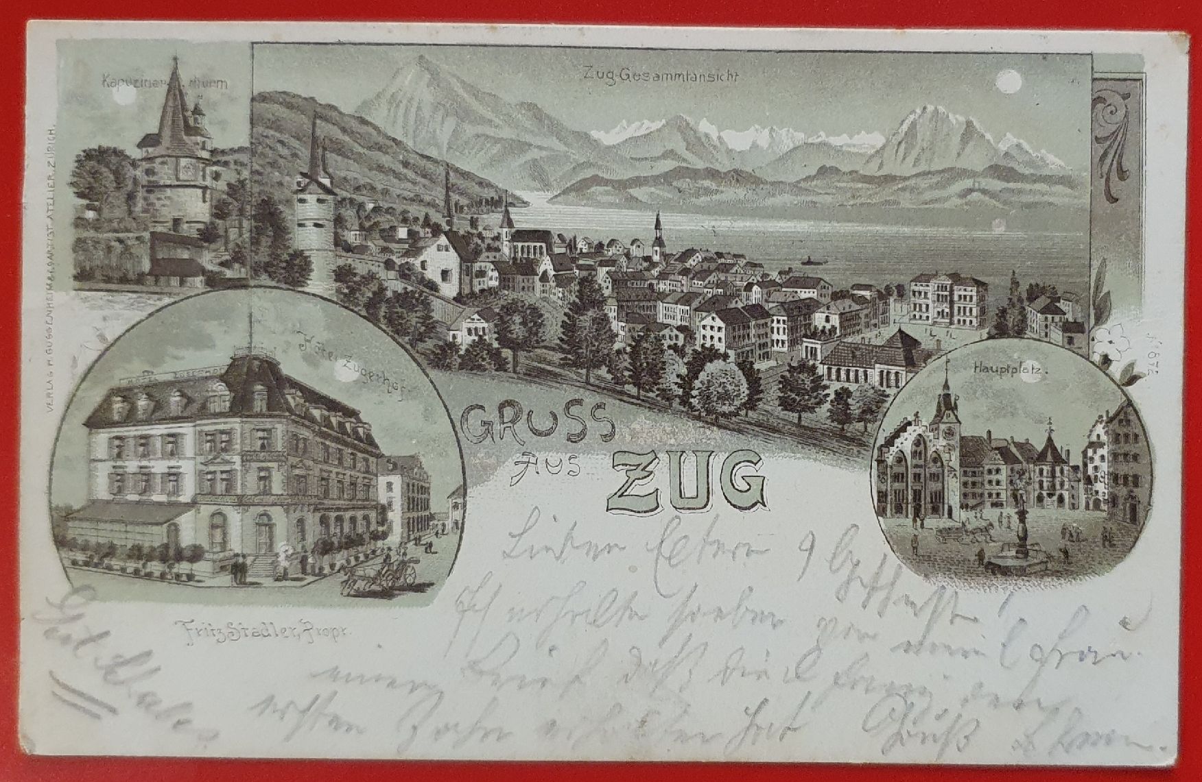 Cartoline postali: Gruss aus Zug 1899 – Usato da Kreuzlingen venduto da Rschweiz1