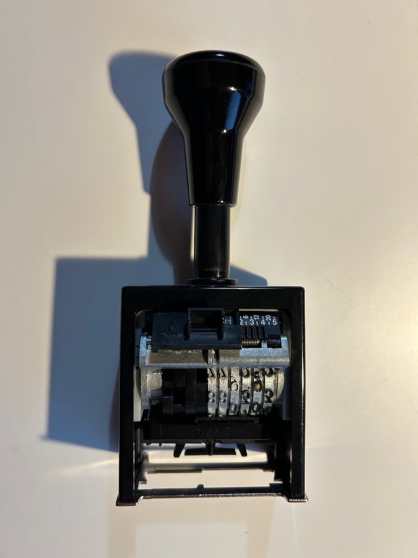 Timbri: Reiner B6K Numeroteur, 6-stellig, schwarz – Usato da Steinmaur venduto da Hummer77