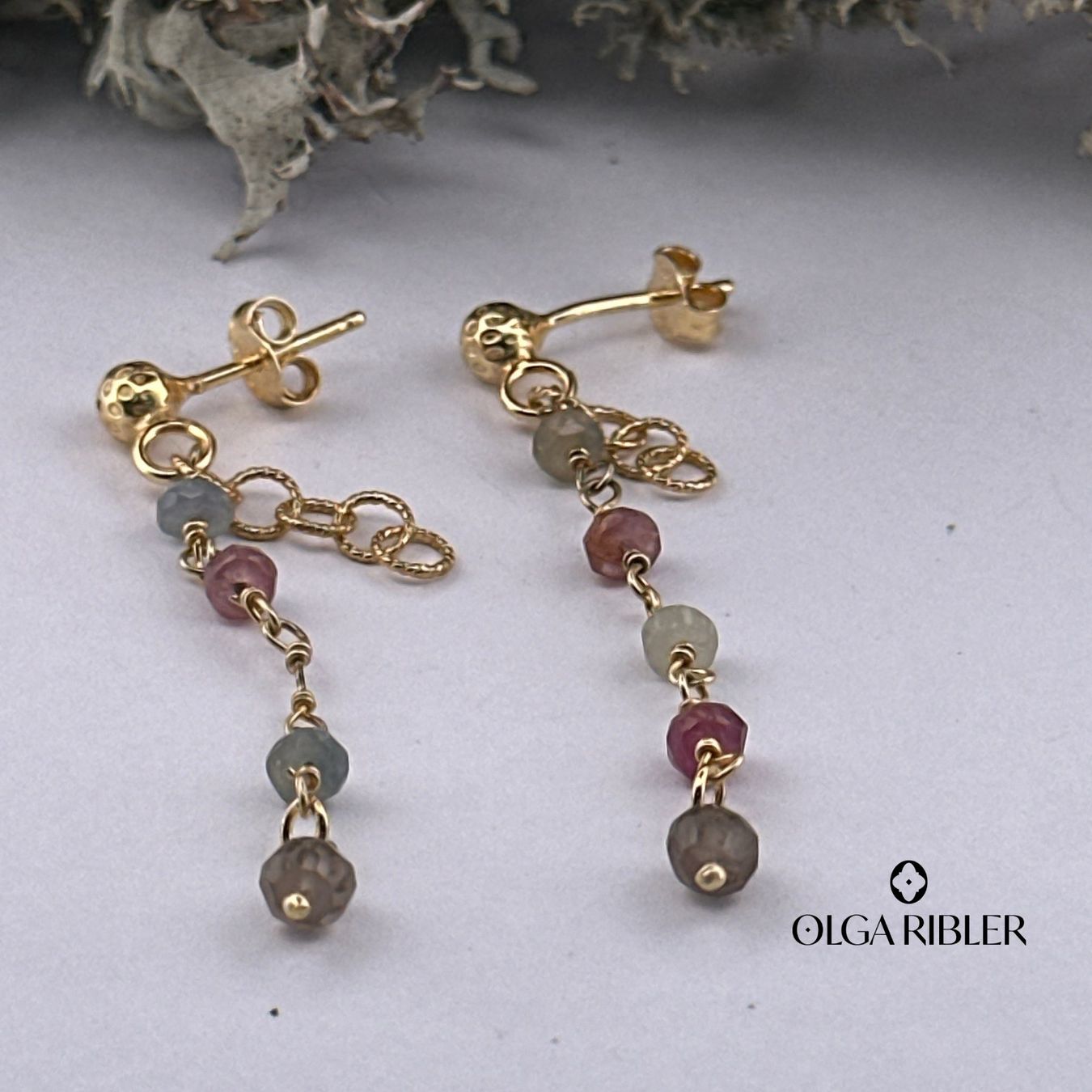 Olga Ribler Orecchini pendenti & Orecchini a lobo: Sterling Silber 925 Ohrringe mit Turmalinen – Nuovo (secondo la descrizione) da Luzern venduto da Schmuckoutlet 1