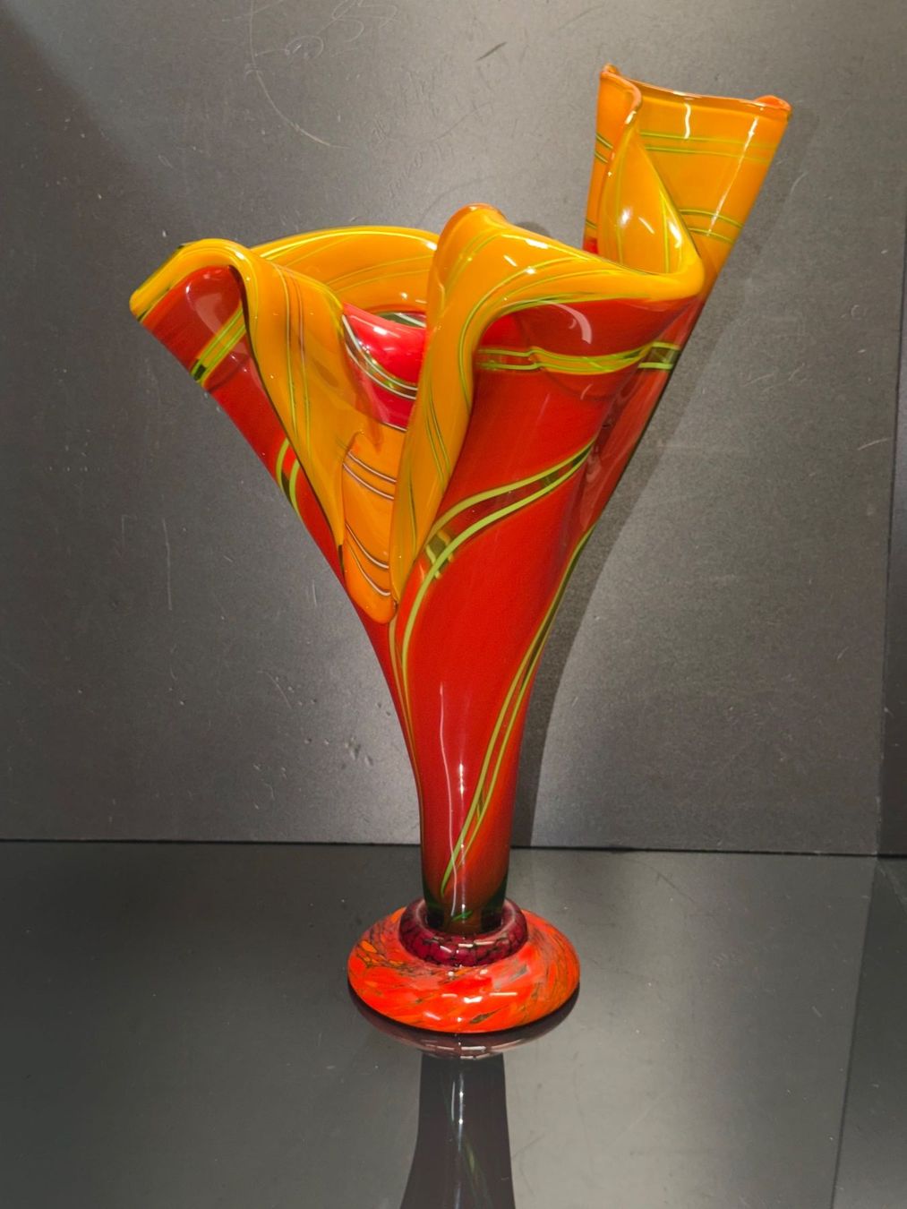Vasen & Gefässe: VASE GROSS, CH-GLASKUNST MARCEL + ANDI BILAND 1999 EINZELSTK – Gebraucht aus Matzingen von exklusives 3