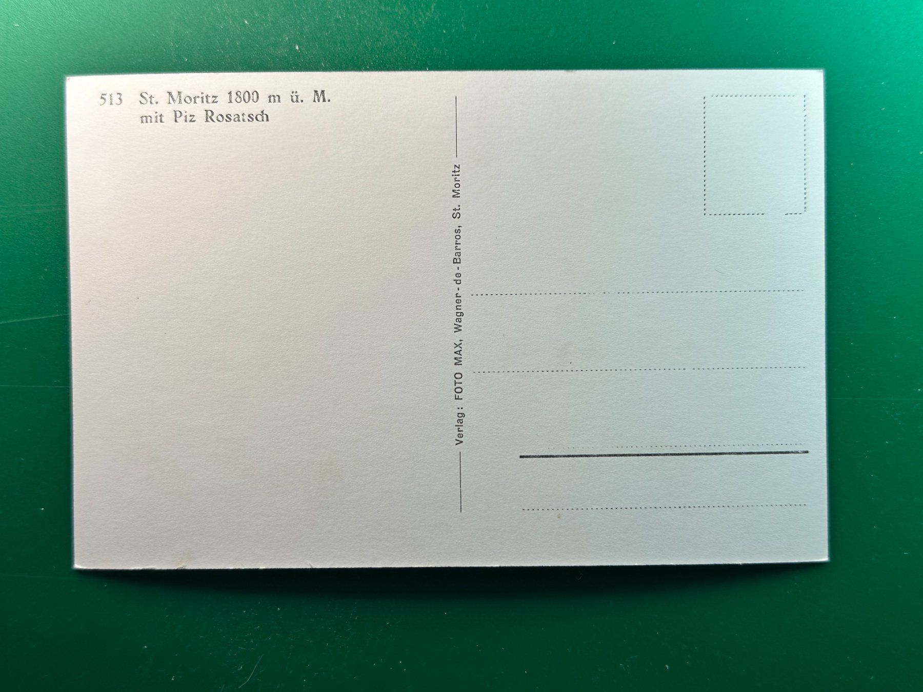 Cartoline postali: St. Moritz mit Piz Rosatsch – Usato da Steg VS venduto da danwer74 1