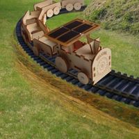 Solar Holz-Eisenbahn