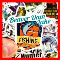 Fischen Fishing Boot Angeln Angelrute Meer 50 tlg Stickerset