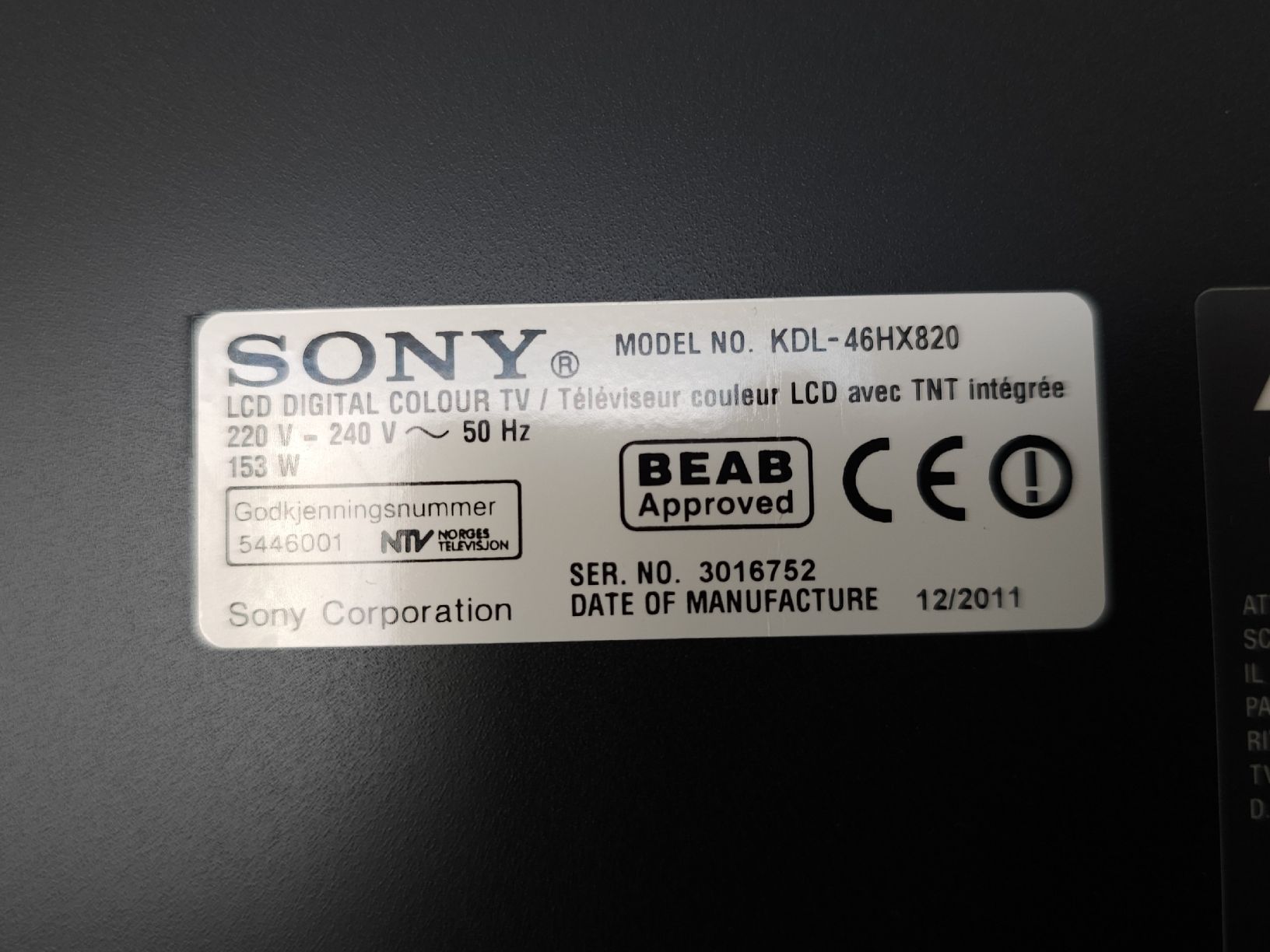 Sony Televisori: Top Sony Bravia TV - 117 Diagonal – Usato da Gretzenbach venduto da Claudia880 2
