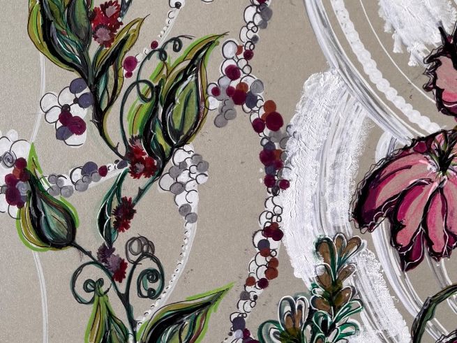 Dipinti: Gemälde: Abstrakte Blumenkunst, Original, Unikat! – Usato da Uster venduto da mef_6qpg 1