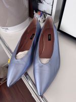 OXITALY Damen Ballerinas Hellblaumetallic 42, NEU