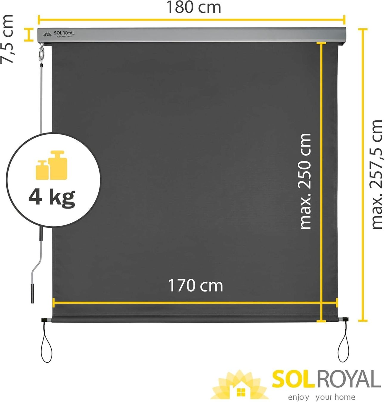 Paraventi: Aussen-Senkrechtmarkise 180x250cm – Nuovo e nell'imballaggio originale da Bottighofen venduto da zaap 7