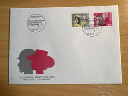 Schweiz Briefmarken Ersttagsbrief Dauermarken 1989 Bern!