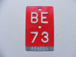Velonummer Velo Rad BE 73 weiss Bern 1973 Nummer Geschenk
