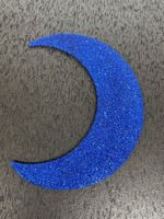 Blaue Glitzer Mond Deko, neuwertig, für Sternenhimmel ✨
