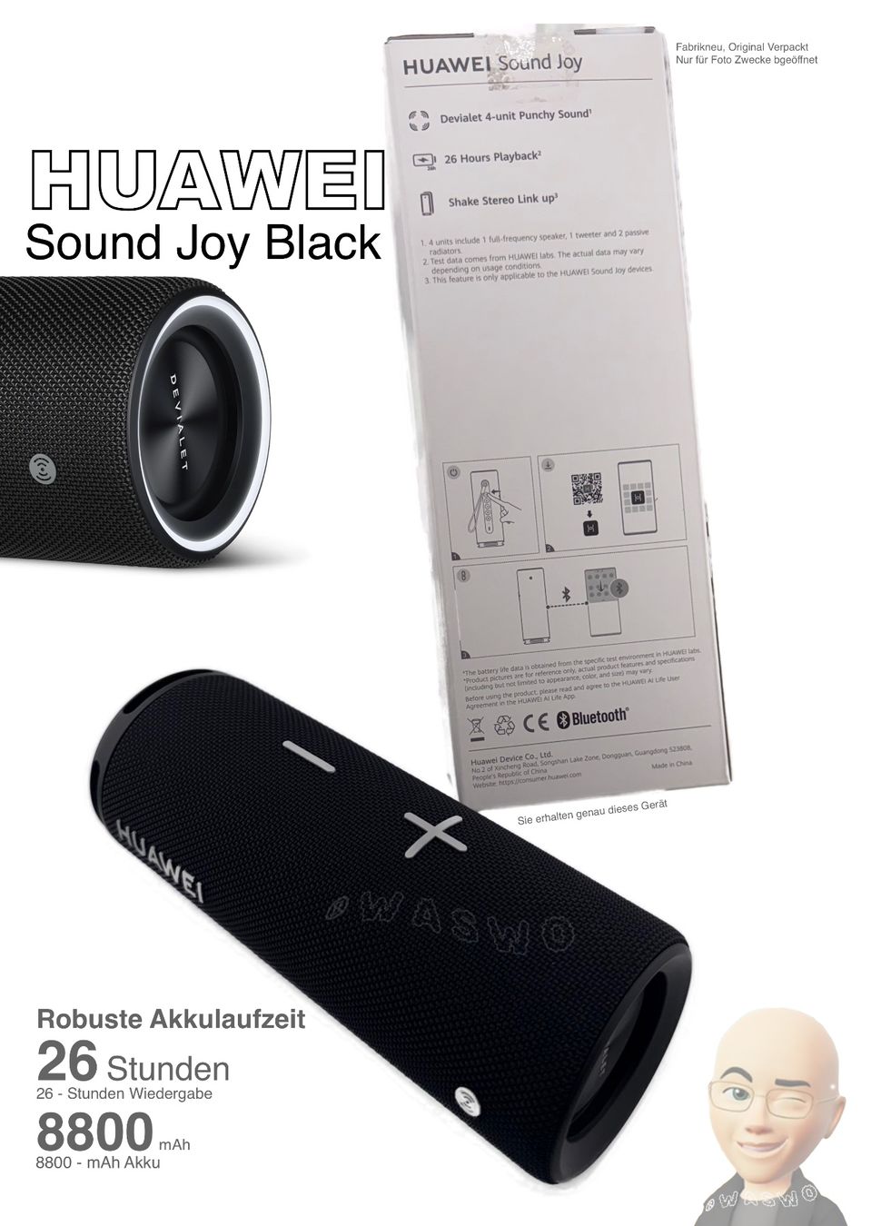 Huawei Casse acustiche: HUAWEI Sound Joy Black Model EGRT-09 – Nuovo e nell'imballaggio originale da Istighofen venduto da Waswo 1
