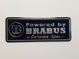 Powered by Brabus Schild Emblem Logo Alu Smart Mercedes 3D